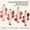 Cream Blush Contour Stick, Double-end Makeup Stick Multiuse Blush Butter