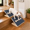 Dog Ramp for Stairs 2 Pack, 4-Level Adjustable Wooden Pet