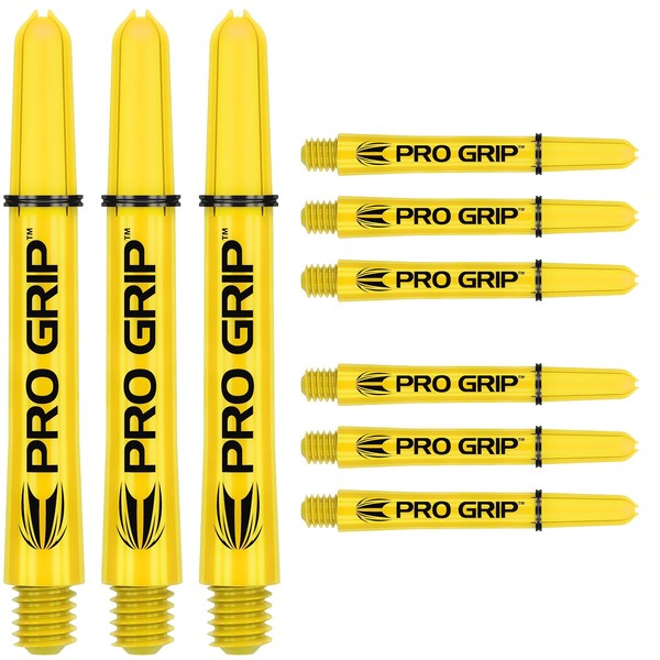 Target Pro Grip 3 Set Yellow Dart Shafts Short