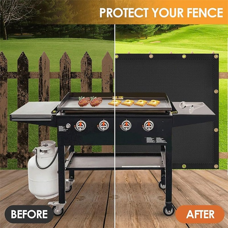 Snblzhef Fireproof Heat Shield for Wall Behind Grill Protect Deck