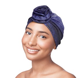 Red by Kiss Galaxy Top Knot Turban Headwrap Pre Tied Bonnet Hair Cover Beanie Cap (Blue Galaxy)