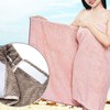 Non-shedding Squeeze Microfiber Wrap Beach Shower Towel Robe Bath Accessories Golf Women massage brown