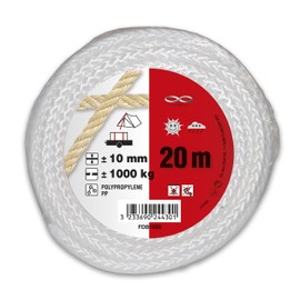 Chapuis FDB1020 with Braided Polypropylene Rope Maximum Load Rési Stance à la rupture Approx 1 D – diameter 10 mm Length 20 m White