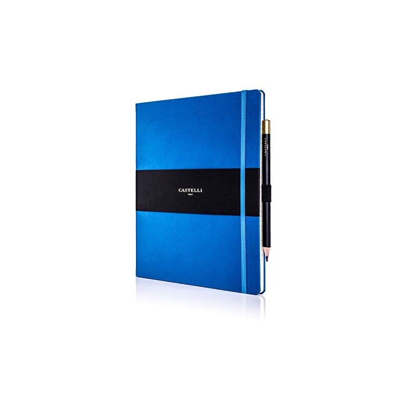 Castelli RQ27/25-914 Large Lined Ruled Tucson Notebook - French Blue