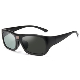 Cyxus 0.1S Intelligent Light Sensitive Colour Changing Sunglasses Men Women Classic Polarised Sunglasses Outdoor UV 400 for Driving Fishing Travel P1153, gray