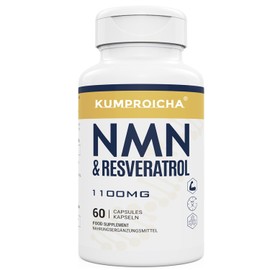 NAD+ Trans-Resveratrol Supplement 1100mg with Black Pepper Extract - Cellular Energy Booster and Antioxidant Support - 60 Capsules (60 Count (Pack of 1))
