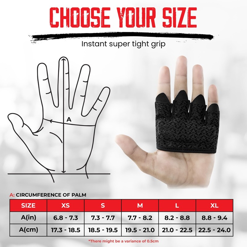 FITNESS FORCE Workout Gloves for Men & Women Partial Weight