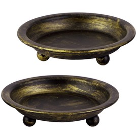 Portavelas de Hierro Negro Retro, Juego de 2, para Vela de Pilar, Decoración de Mesa, Hogar, Boda y Festividades