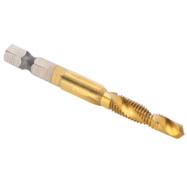 M6 Tap Drill Bit Set, 10PCS Tapping Bits 6mm M6 Combination Drill Taps Bit Set Hex Shank Screw Taps