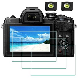 Screen Protector Appliable for Olympus OM-D E-M10 Mark IV Camera & Hot Shoe Cover, ULBTER 0.3mm 9H Hardness Tempered Glass Flim, Anti-Scrach Anti-Fingerprint [3Pack]