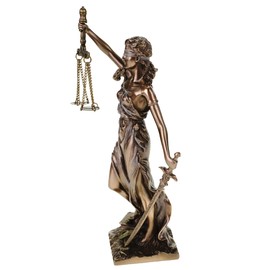 Veronese Justitia Goddess of Justice Bronzed Figurine 21 cm Bronzed Design