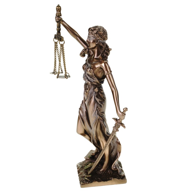 Veronese Justitia Goddess of Justice Bronzed Figurine 21 cm Bronzed