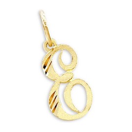 Sonia Jewels 14k Yellow Gold Initial Letter E Pendant