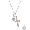 Delight Jewelry Silvertone Peace with AB Crystal and Dove -