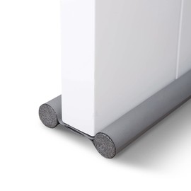 Avvrel Under Door Draught Excluder, Double Sided Door Draft Excluder, 96cm Cutable Door Seal Flexible Door Draft Stopper, Windproof Soundproof Reduce Noise Draught Excluder for Door Bottom (Grey)