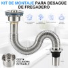 Kit de Desagüe para Lavabo de Baño Antiolor, con 110mm