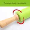 4PCS Rolling Pin NonStick Silicone Mini Wooden Handle Rolling Pins