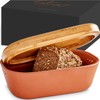 Steinzeit Bread Box Made from Breathable Terracotta (9.8x5.1x3.9 inches) -