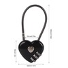 HilBeliFU Heart Lock Combination Lock, 3 Digit Code Heart Shaped