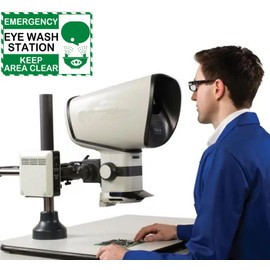 Emergency Eye Wash Station Sign Emergency Eyewash Station Sticker Labels 4 Pcs Emergency Keep Area Safety Sign-Waterproof Eye Wash Safety Shower Stickers for Lab, School or Hospital 10" x 7"