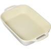 STAUB Ceramics Rectangular Baking Dish, 10.5x7.5-inch, Rustic Ivory