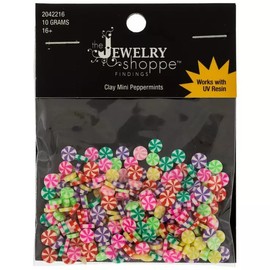 Assorted Colors Mini Clay Peppermint Jewelry Filler - 10 Grams