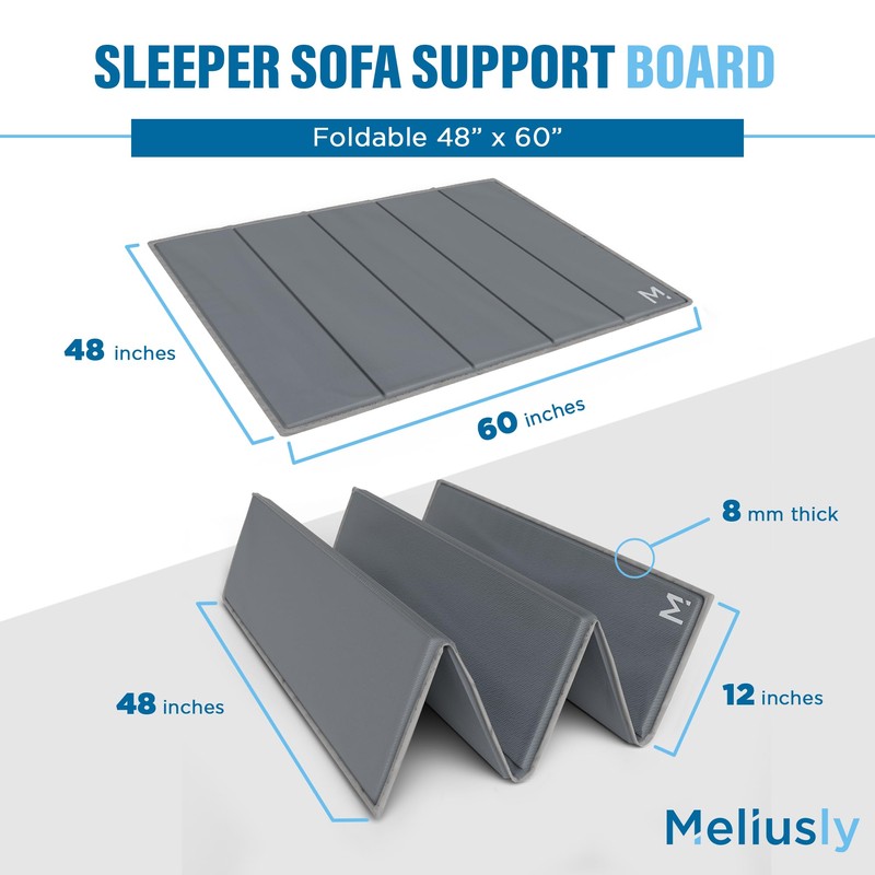 Meliusly Heavy Duty Sleeper Sofa Support Board (48x60 - Queen