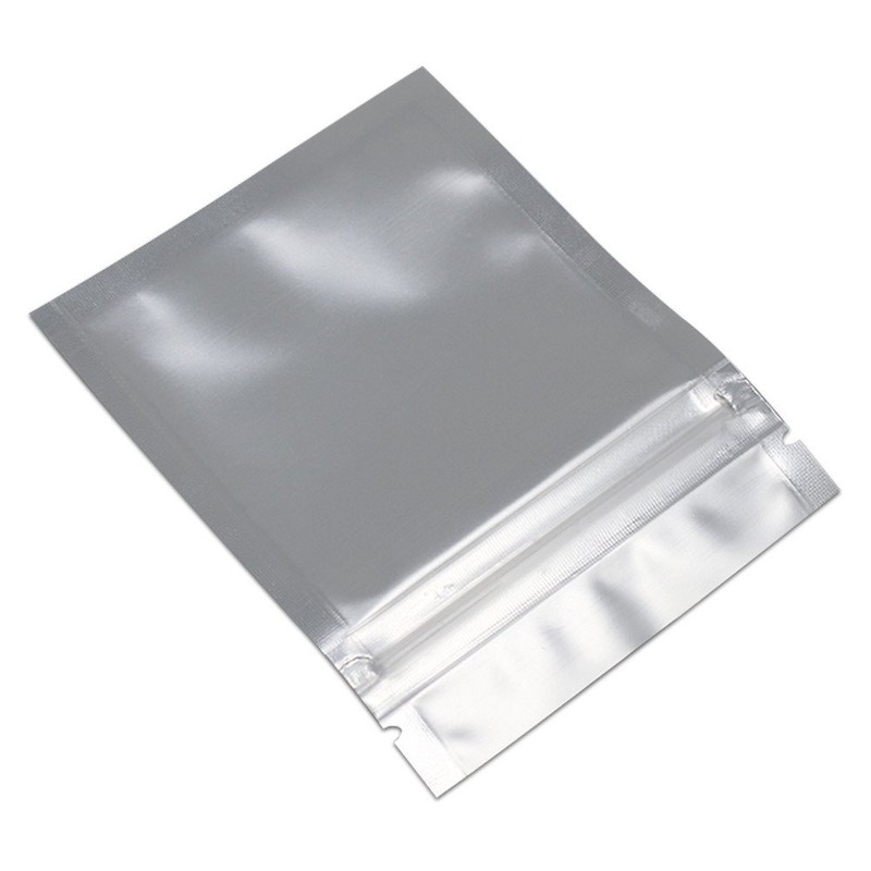 Mylar Bags Front Clear Zipper Lock Aluminum Foil Bag for