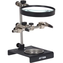 ATTEN FT-90A Magnifying Stand with Lens and Two Alligator Clips