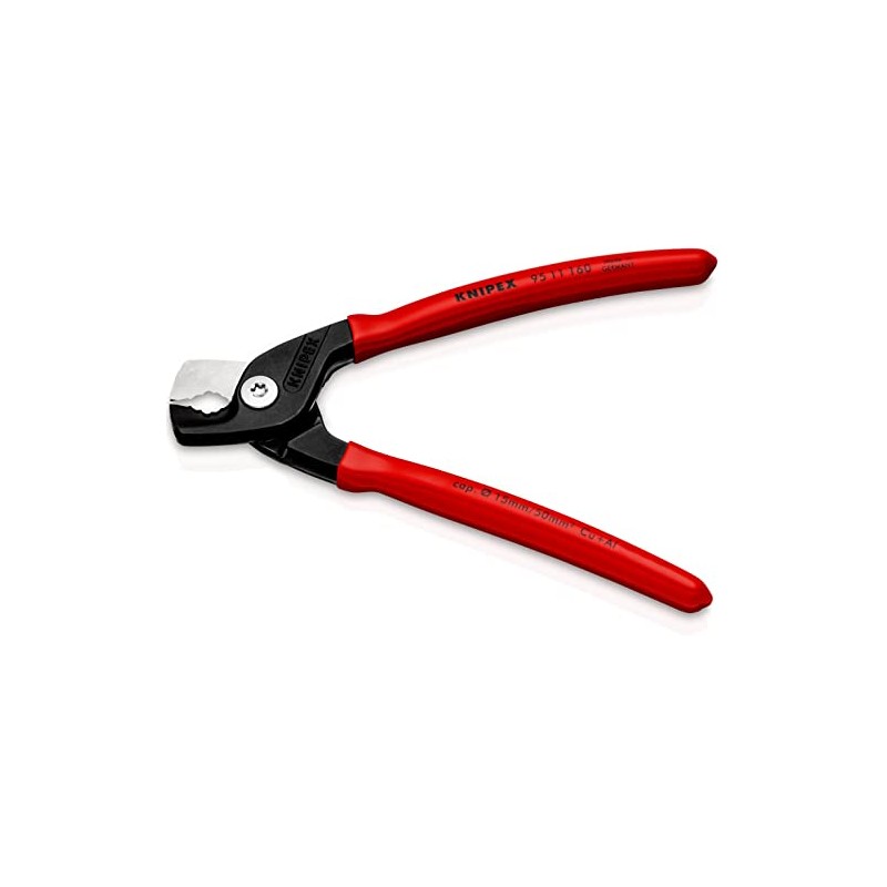 Knipex StepCut Cable Shears burnished, plastic coated 160 mm 95