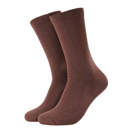 Forony Mens Dress Socks Soild Dress Socks Size 8-13 Combed Cotton Anti Odor Quick Dry Colorful Brown