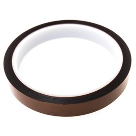Bertech Low Static Kapton Tape, 1 Mil Thick, 1/2 Inches Wide x 36 Yards Long, 3 Inch Core, Kapton Film with Silicone Adhesive, RoHS and REACH Compliant