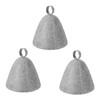 3 Pieces Felt Sauna Cap, Simple Absorbent Hair Drying Cap,