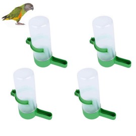 4 Pcs Bird Water Feeders Automatic Bird Drinkers Hanging Bird Water Dispensers for Cage Budgie Cockatiel Canary Lovebirds and Small and Medium Parrots