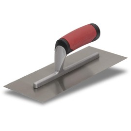 MARSHALLTOWN QLT 1/16x 1/16x 1/16 Square Notched Trowel, 11x4.5 Inch Spot Welded Tiling Trowel, 972