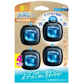 Febreze Car Air Freshener Easy Clip Deodorizing Ingredients Highest Level Fresh Soap 0.9 fl oz (2.5 ml) x 4