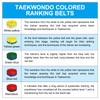 PATIKIL Taekwondo Coloured Rank Belt, 1.6 x 6.6 Ft 2M