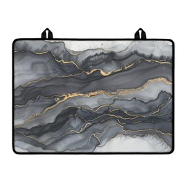 Poceacles Electric Stove Top Cover for Stove Top, Induction Electric Stove Protector Non-slip Glass Cooktop Cover Range Cover Multipurpose Flat Top Stove Mat, Black Gold Marble