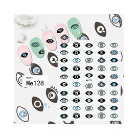 Generic Eye Hamsa Hand Hand of Fatima Self Adhensive Nail Decal Sticker Meseries Me 128 Nail Wraps Stickers Manicure Supplies for Women Nails Full Long Lasting Easy Apply and Remove
