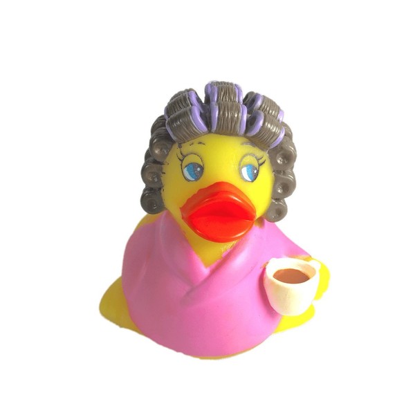DUCKY CITY 3" Coffee Lover Rubber Duck [Floats Upright] - Baby Safe Bathtub Bathing Toy