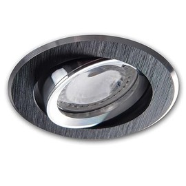 Kanlux Aluminium Recessed Round, Black, 230 V, GU10