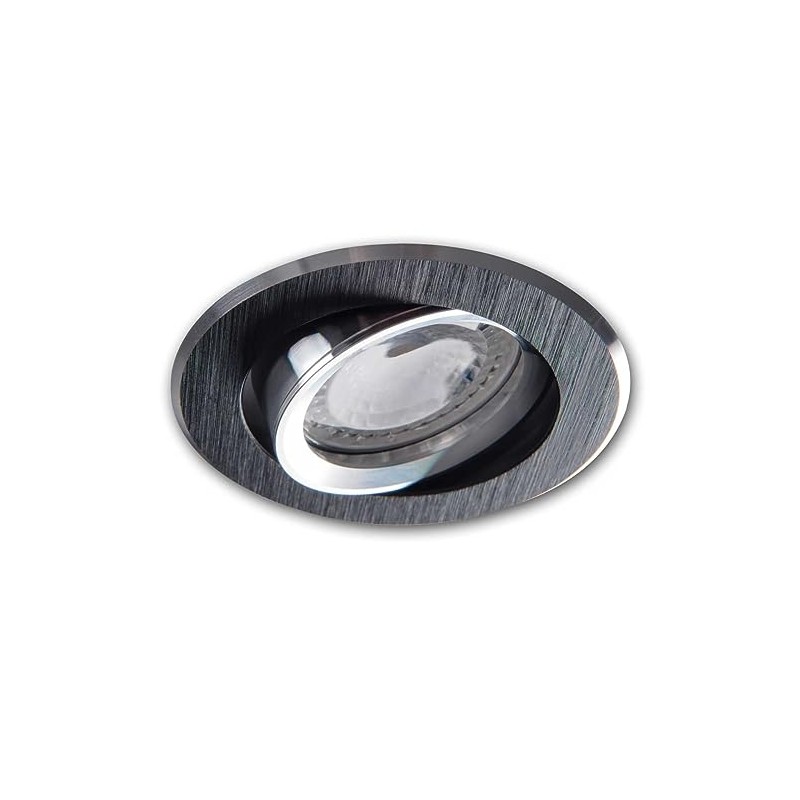 Kanlux Aluminium Recessed Round, Black, 230 V, GU10