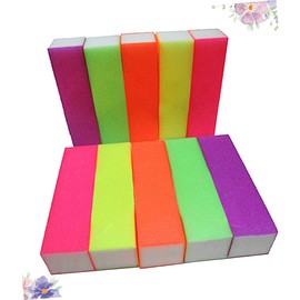 NOLITOY Nail Sponge Buffer Coarse Grit Manicure Care Tools Nail Sanding Block for Toe Finger Random Color