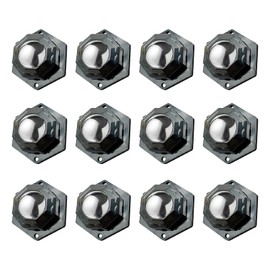 Self Adhesive Caster Wheels for Small Furniture, 360°Rotation Mini Caster Wheels for Appliances Storage Bins (12 PCS, Black) Drcoevo