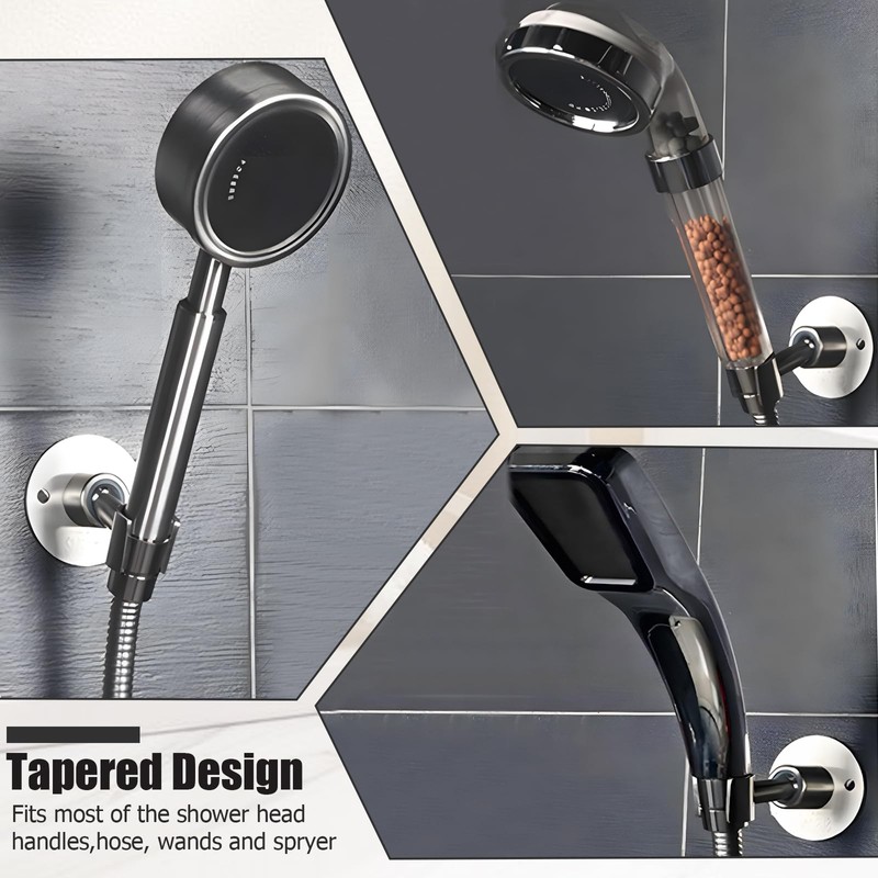 BokWin Stainless Steel Shower Head Holder, 360° Adjustable Handheld Bathroom