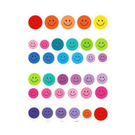 Happy Daisy Emoticons Flower Painting Polka Dots Extra Thin Nail Sticker R400 Nail Wraps Art Stickers Manicure Supplies for Women for Home Nails Full Long Lasting Easy Apply and Remove