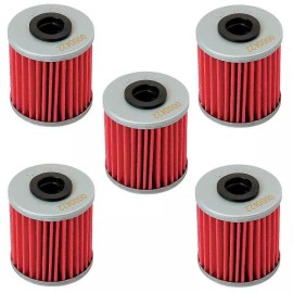 Hiflofiltro 2019-2025 Kawasaki KX250 Genuine HiFlo Oil Filter HF207 KX 250 250X - Pack of 5