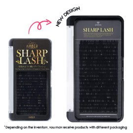 Sharp Lash Premium Toray by Amber Lash, 20 Rows of Flat Split Lashes with Various Thicknesses and Lengthes for Professional Eyelash Extension - B Curl (0.15mm Thickness, 11mm)