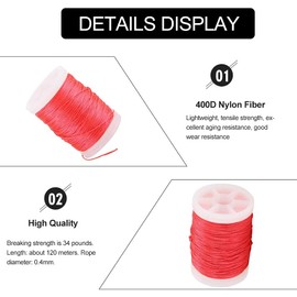 Namvo 110m Bow string Serving Thread and Durable Nylon String Use for Bowstring Archery Supplies Suitable for Outdoor Sport Red