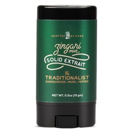 Zingari Man The Traditionalist Solid Extrait – Solid Cologne for Men – Concentrated Solid Perfume Balm – Sandalwood, Msuk and Pepper – Ideal Men’s Travel Cologne, 0.5 oz
